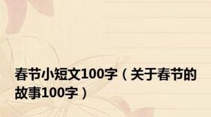 春节小短文100字（关于春节的故事100字）