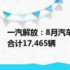 一汽解放：8月汽车销量合计17,465辆