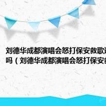 刘德华成都演唱会怒打保安救歌迷是真的吗（刘德华成都演唱会怒打保安救歌迷）