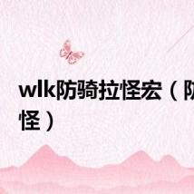 wlk防骑拉怪宏（防骑拉怪）