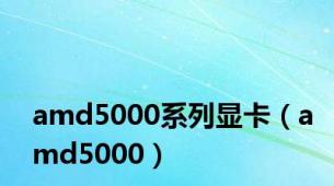 amd5000系列显卡（amd5000）