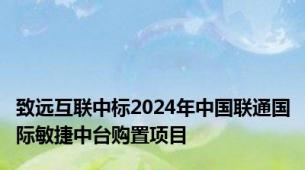 致远互联中标2024年中国联通国际敏捷中台购置项目