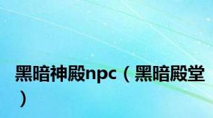 黑暗神殿npc（黑暗殿堂）