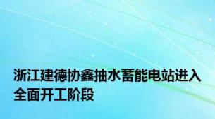 浙江建德协鑫抽水蓄能电站进入全面开工阶段