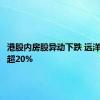 港股内房股异动下跌 远洋集团跌超20%