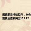 国债期货持续拉升，30年期国债期货主连新高至113.12