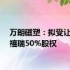 万朗磁塑：拟受让安徽禧瑞50%股权