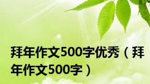 拜年作文500字优秀（拜年作文500字）