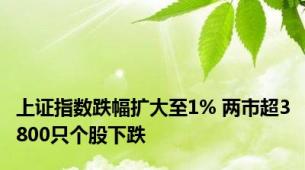 上证指数跌幅扩大至1% 两市超3800只个股下跌