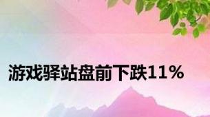 游戏驿站盘前下跌11%