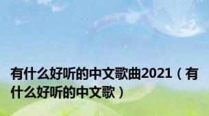 有什么好听的中文歌曲2021（有什么好听的中文歌）