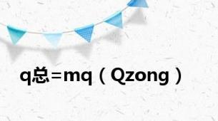 q总=mq（Qzong）