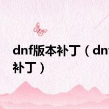 dnf版本补丁（dnf历史补丁）