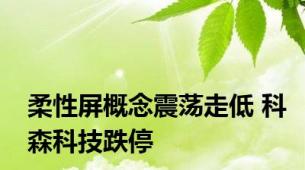 柔性屏概念震荡走低 科森科技跌停