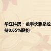 华立科技：董事长兼总经理拟减持0.65%股份