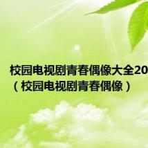 校园电视剧青春偶像大全2020最火（校园电视剧青春偶像）