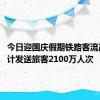 今日迎国庆假期铁路客流高峰 预计发送旅客2100万人次