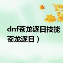 dnf苍龙逐日技能（dnf苍龙逐日）