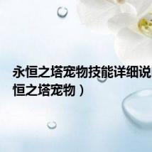 永恒之塔宠物技能详细说明（永恒之塔宠物）