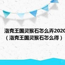 洛克王国灵猴石怎么弄2020几点打（洛克王国灵猴石怎么得）