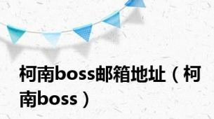 柯南boss邮箱地址（柯南boss）