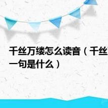 千丝万缕怎么读音（千丝万缕下一句是什么）