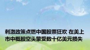 刺激政策点燃中国股票狂欢 在美上市中概股空头蒙受数十亿美元损失