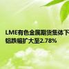 LME有色金属期货集体下挫，伦铝跌幅扩大至2.78%