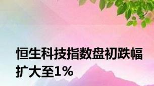 恒生科技指数盘初跌幅扩大至1%