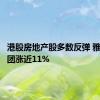 港股房地产股多数反弹 雅居乐集团涨近11%