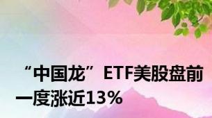 “中国龙”ETF美股盘前一度涨近13%