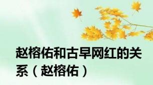 赵榕佑和古早网红的关系（赵榕佑）