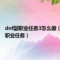 dnf副职业任务3怎么做（dnf副职业任务）