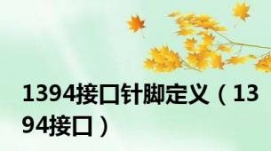 1394接口针脚定义（1394接口）