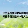 长三角铁路迎来返程客流高峰，预计今日发送350万人次