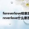 foreverlove啥意思（foreverlove什么意思）