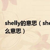 shelly的意思（shelly什么意思）