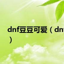 dnf豆豆可爱（dnf豆豆）