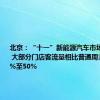 北京：“十一”新能源汽车市场红红火火 大部分门店客流量相比普通周末提升20%至50%