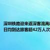 深圳铁路迎来返深客流高峰 预计日均到达旅客超42万人次