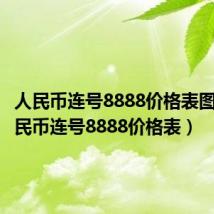 人民币连号8888价格表图片（人民币连号8888价格表）