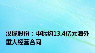 汉缆股份：中标约13.4亿元海外重大经营合同