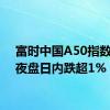 富时中国A50指数期货夜盘日内跌超1%