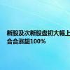 新股及次新股盘初大幅上涨，C合合涨超100%