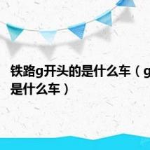 铁路g开头的是什么车（g开头的是什么车）