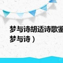 梦与诗胡适诗歌鉴赏（梦与诗）