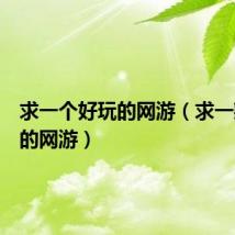 求一个好玩的网游（求一款好玩的网游）