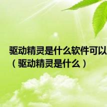 驱动精灵是什么软件可以卸载吗（驱动精灵是什么）