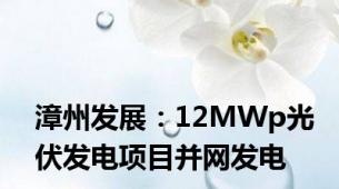 漳州发展：12MWp光伏发电项目并网发电