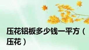 压花铝板多少钱一平方（压花）